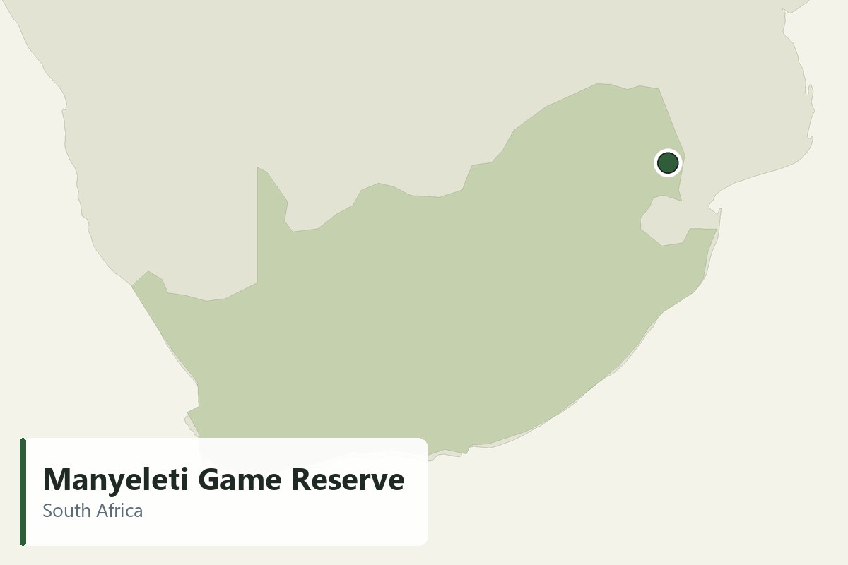 Manyeleti Game Reserve - location map